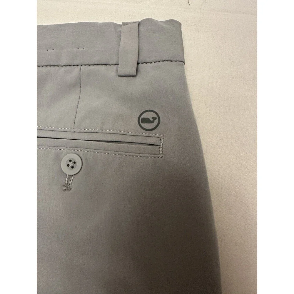 Vineyard Vines Pants Boys 16 Gray Chino Performance Straight Golf Uniform